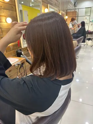 ミディアム カラー Ancheri by flammeum戸塚店所属・ひな/ボブカット/ ブリーチなしWカラーのヘアスタイル