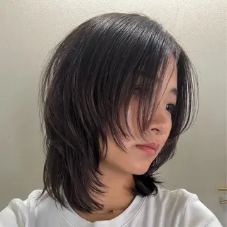 セミロング ダブルカラー/透明感 /Hikari💫のヘアスタイル