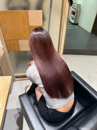 ロング 透明感カラー/顔周り カット/レイヤーにかのヘアスタイル