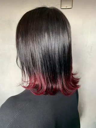 ミディアム カラー 西村 真実子のヘアスタイル