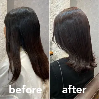 ミディアム カラー ツヤ美髪💐 髪質改善/高山愛来のヘアスタイル