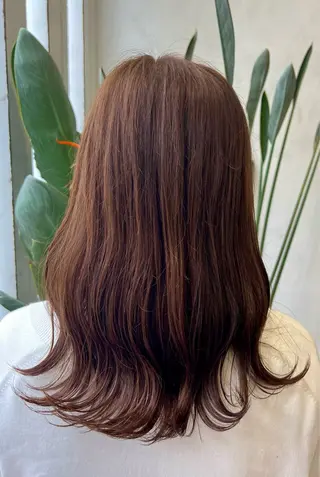 ロング カラー ブリーチカラー🦖 岡部木乃夏のヘアスタイル