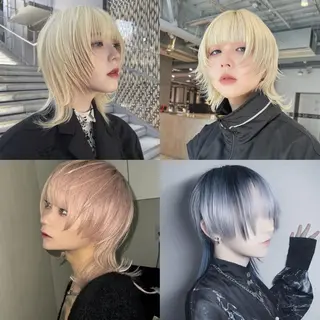 ミディアム カラー 🐺ウルフオタク🐺 ハイトーン/moeのヘアスタイル