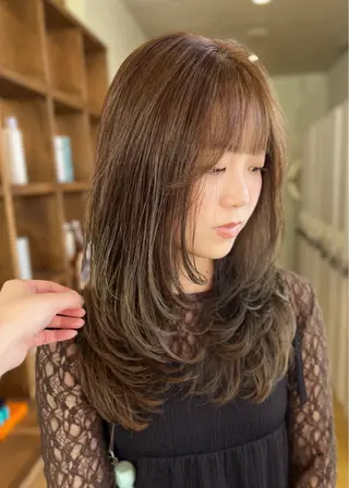 セミロング カラー カノエ下関熊野店 /ヒロコのヘアスタイル