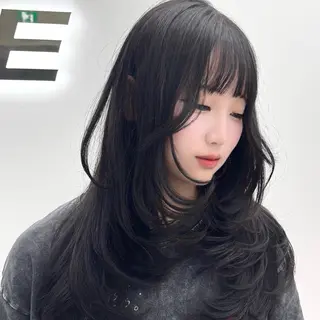 ロング GO TODAY 原宿Verno店所属・韓国風レイヤー/顔周 り×透明感/きょうのヘアスタイル