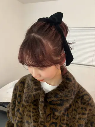 セミロング カラー 太田陽葉里/ パーマモデル募集中のヘアスタイル