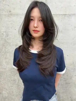ロング NU/EN所属・海外ヘア/美髪矯正 海外レイヤー/ヒラキのヘアスタイル