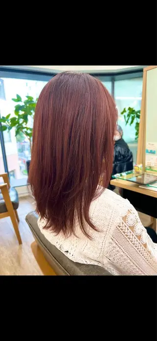 セミロング カラー パーマ/ハイライト 💙鶴岡 愛💙のヘアスタイル