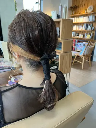 ミディアム JUNO所属・阪神西宮★JUNO 川﨑温子のヘアスタイル