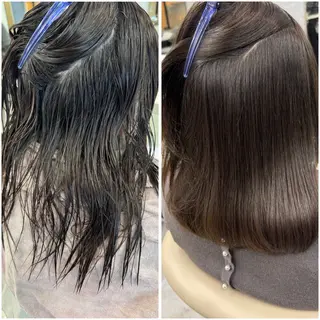 ミディアム INORI|艶カラ ー|フェイスレイヤーのヘアスタイル