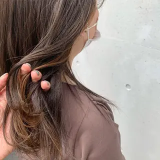 セミロング カラー 中津/柔らかカラー/ ナガオ　イズミのヘアスタイル