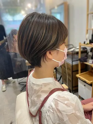 ショート 🌈ショートボブ⚪︎ 暖色🌈村山武史のヘアスタイル
