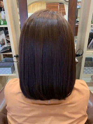 ミディアム 永田 志織のヘアスタイル