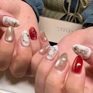 ネイル amuse 手書きニュアンスのネイルデザイン