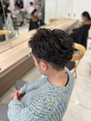 メンズ パーマ 稲次 結人のヘアスタイル
