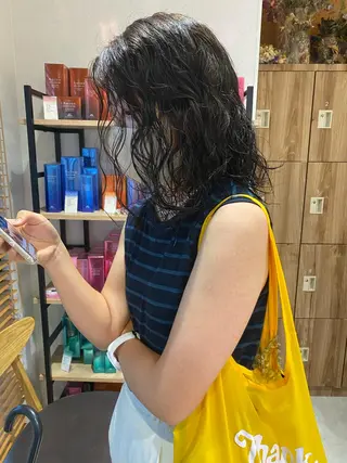 ミディアム カラー パーマ ヘアアレンジ パーマ指名No1 /namiのヘアスタイル