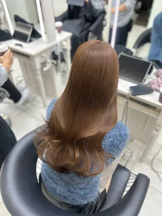 セミロング コノミ🪞銀座/ 韓国×透明感カラーのヘアスタイル