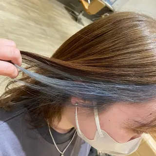 ミディアム カラー 桑原 りゆのヘアスタイル