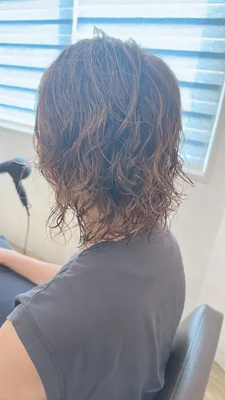 ミディアム パーマ 🎀ITSUKI暖色 カラー/レイヤー🎀のヘアスタイル