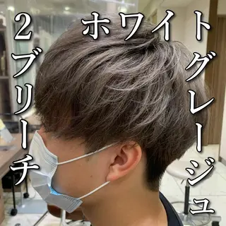 ショート カラー メンズ 【メンズ縮毛矯正】 田中秀斗のヘアスタイル