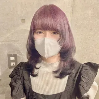 ミディアム カラー 藤澤 夏実/インナーカラーのヘアスタイル