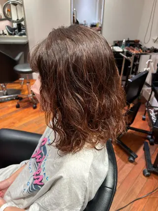 ミディアム パーマ 🫧‪ショート募集中 すずきたつや🫧‪のヘアスタイル