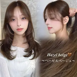 ロング 池袋/韓国風レイヤー 髪質改善【ugen】のヘアスタイル