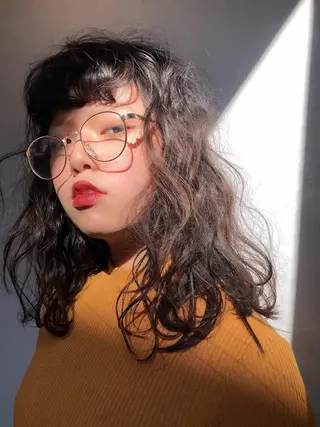 セミロング カラー 圧倒的透明感カラー nana🦕のヘアスタイル