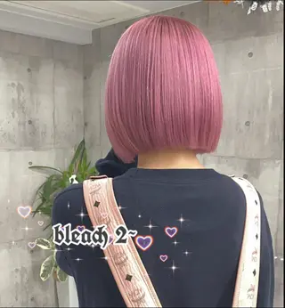 ショート ハイトーン×エクステ 💞くるみのヘアスタイル