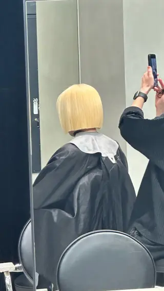 ミディアム カラー ハイトーン/ペール カラー/原宿/RENのヘアスタイル