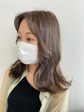 ミディアム カラー 【淡色color/ nail】maikoのネイルデザイン