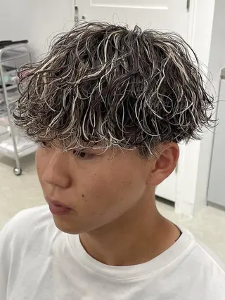 カラー パーマ メンズ メンズパーマ/名駅 /kyogo🦔のヘアスタイル