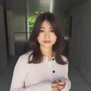 ミディアム タンバルモリパーマ 礒井メンキのヘアスタイル