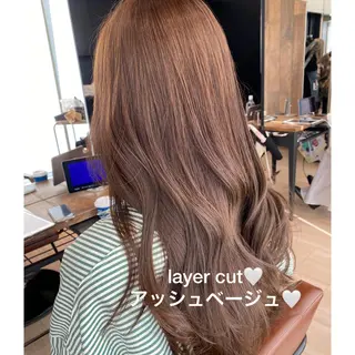 ロング カラー 🍼顔周りカット/ レイヤー/小川華奈のヘアスタイル