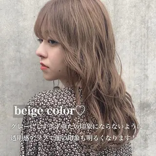 ロング カラー 渋谷ブリーチカラー 韓国ヘアyuikoのヘアスタイル