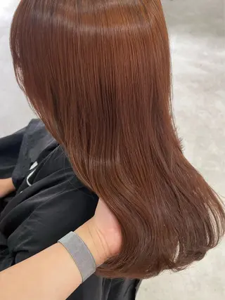 セミロング Mina/岡山/矯正 ブリーチ/レイヤーのヘアスタイル
