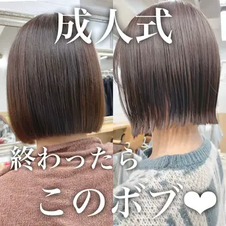 ショート 🌈韓国ボブミディ 表参道sandノスケのヘアスタイル