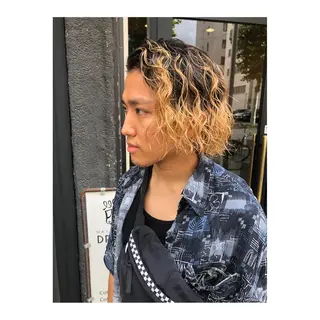 カラー パーマ メンズ メンズパーマ 次元のヘアスタイル