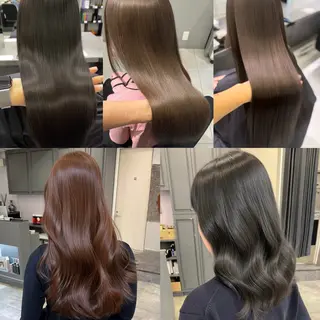 ロング カラー 💚色落ちまで可愛い 髪質改善カラーゆうまのヘアスタイル
