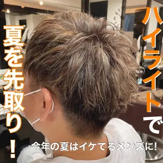 ショート カラー パーマ ヘアアレンジ メンズ 髪質改善/縮毛矯正 ボブ/Ryuseiのヘアスタイル
