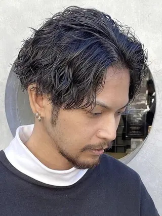 パーマ メンズ fifth原宿 宮部蓮のヘアスタイル