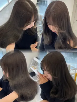 セミロング きなみ いく🎀透明感カラーのヘアスタイル