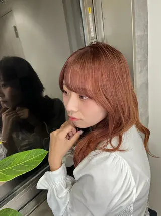 ロング カラー ダブルカラー 新宿のヘアスタイル
