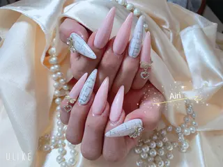ネイル ネイルサロンAiri 長さ出し·シンプルのネイルデザイン