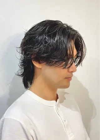 ミディアム パーマ SALON所属・東海市SALON men's限定のヘアスタイル