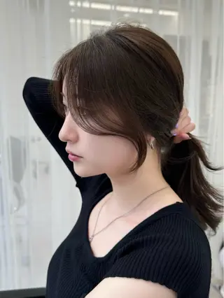 セミロング 映える顔まわり/前髪 特化 💗 ユキマのヘアスタイル