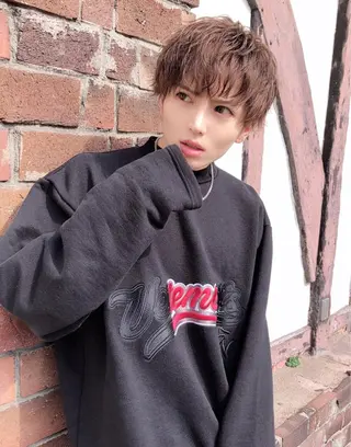 ショート カラー メンズ 曲がる縮毛矯正 髪質改善/西尾 幸樹のヘアスタイル