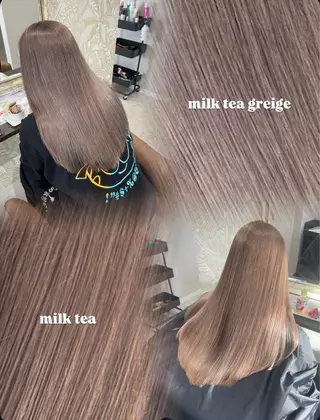 ロング カラー moe🥣レディー ス特化/透明感カラーのヘアスタイル