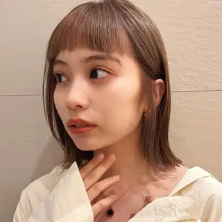 セミロング カラー 🌱小顔ヘア/ボブ ミディアム/双葉🌱のヘアスタイル