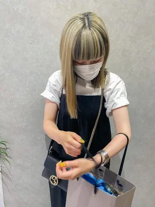 ミディアム カラー 韓国風デザイン 💐MIZUKI💐のヘアスタイル